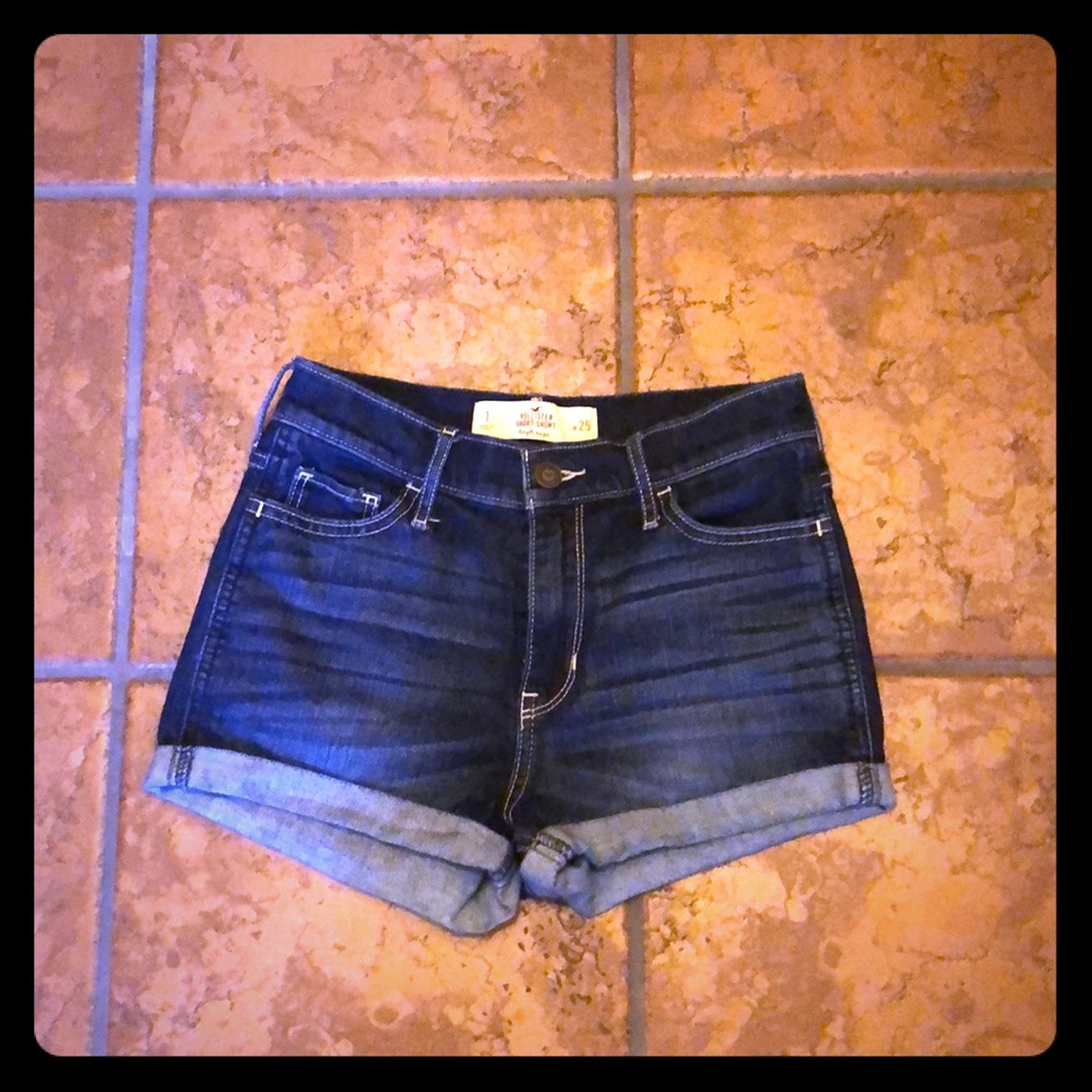 High Rise Hollister Jean Shorts